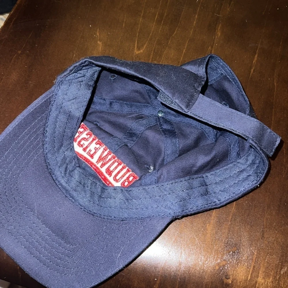Retro Budweiser Navy Cap with Red Embroidery